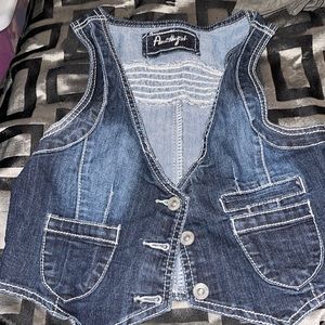 Dark blue Jean vest, size M